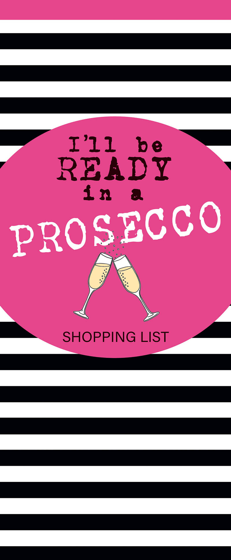 Food Addicts Shopping List Pad: Prosseco
