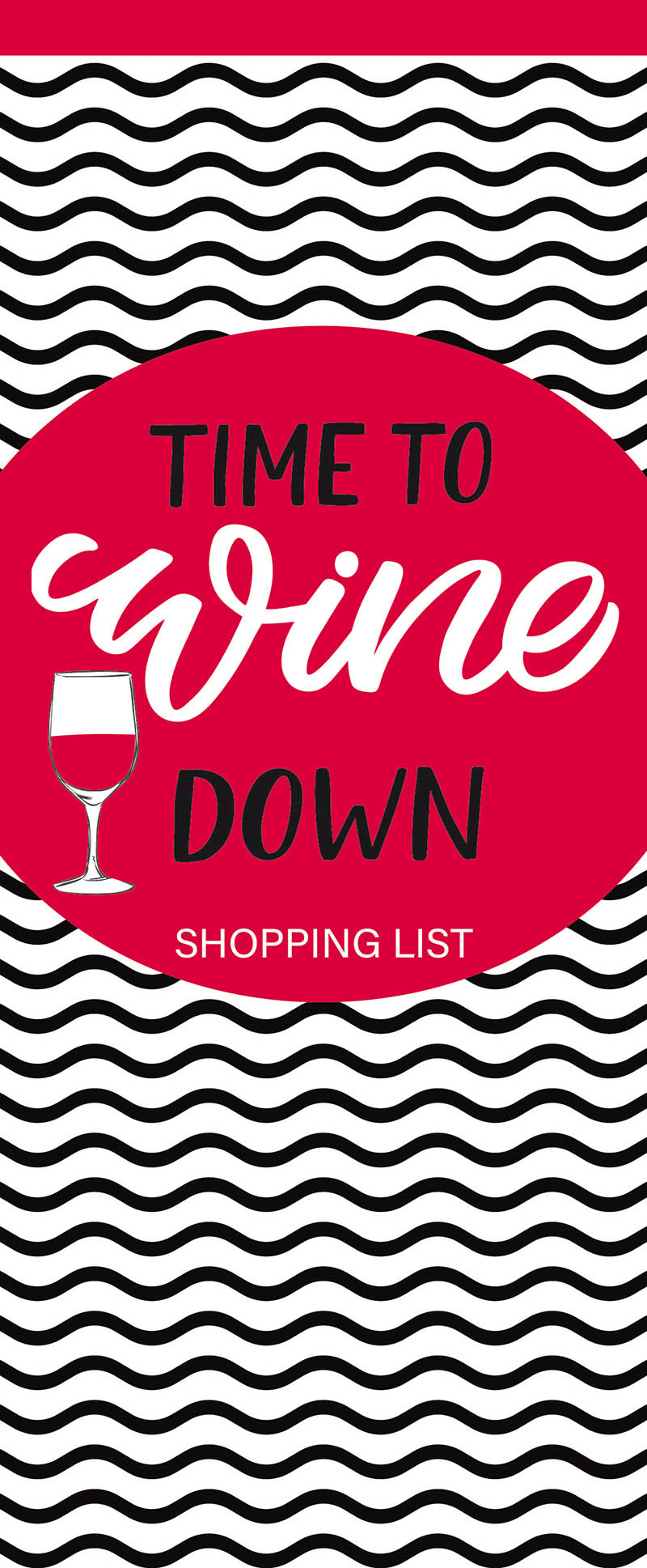 Food Addicts Shopping List Pad: Wine