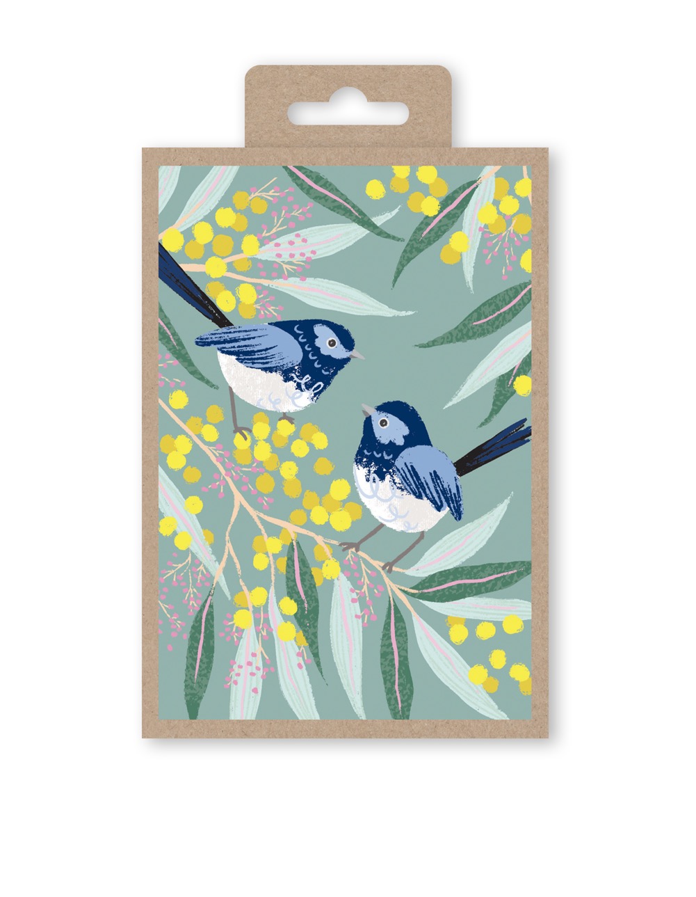 Notecards Blue Wrens On Wattle