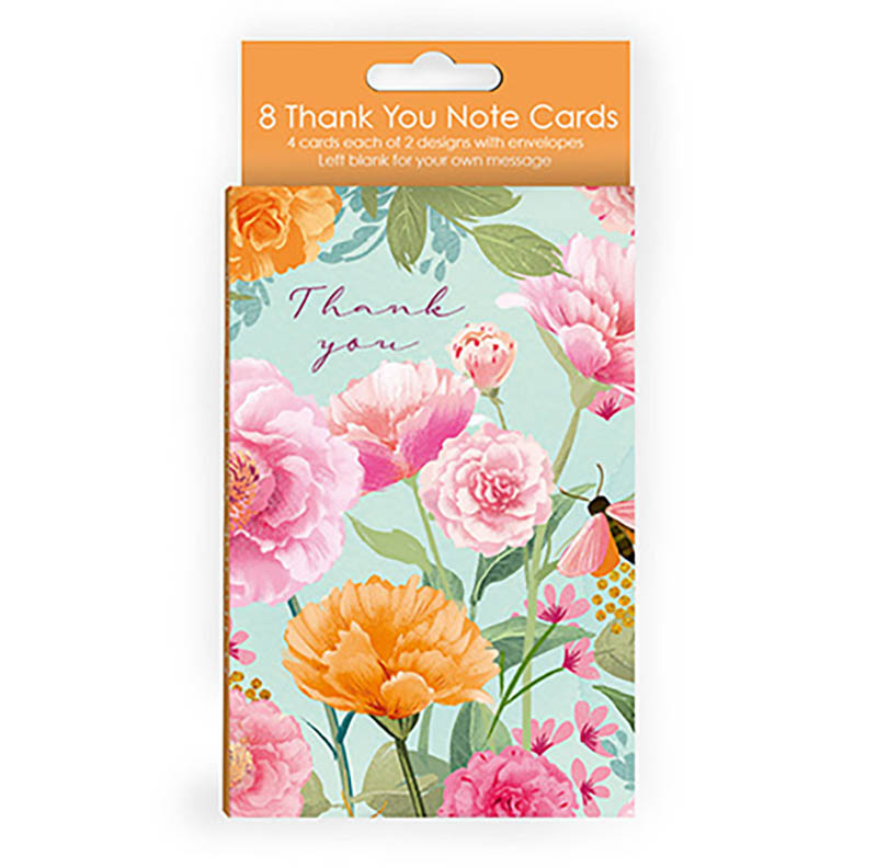 Thank You Notecards Illustrtd Flower