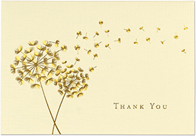 Thank You Notecard Dandelion