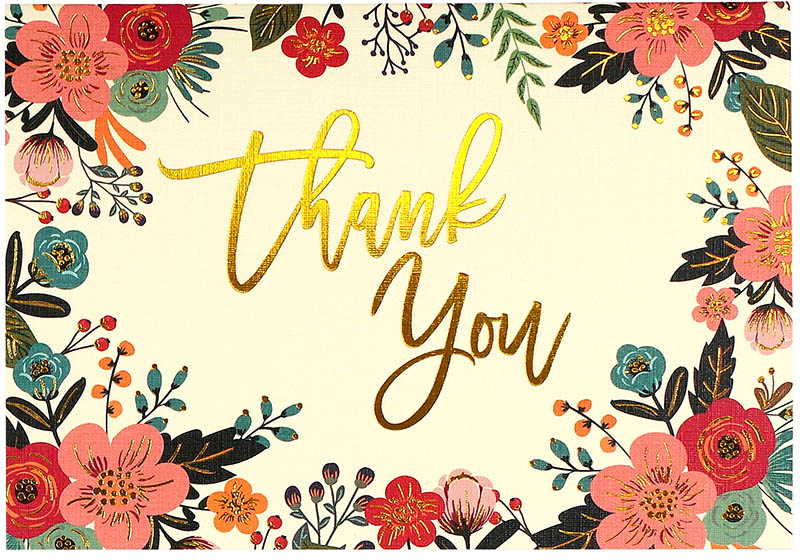 Thank You Notecard Floral Frame