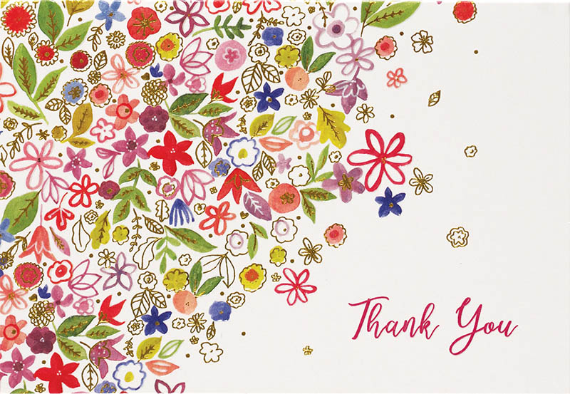 Thank You Notecard Floral Daydream