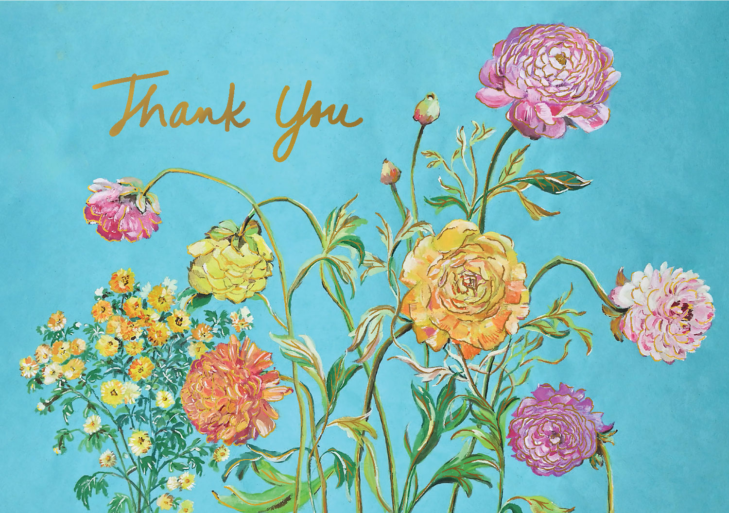 Thank You Notecards Garden Blooms