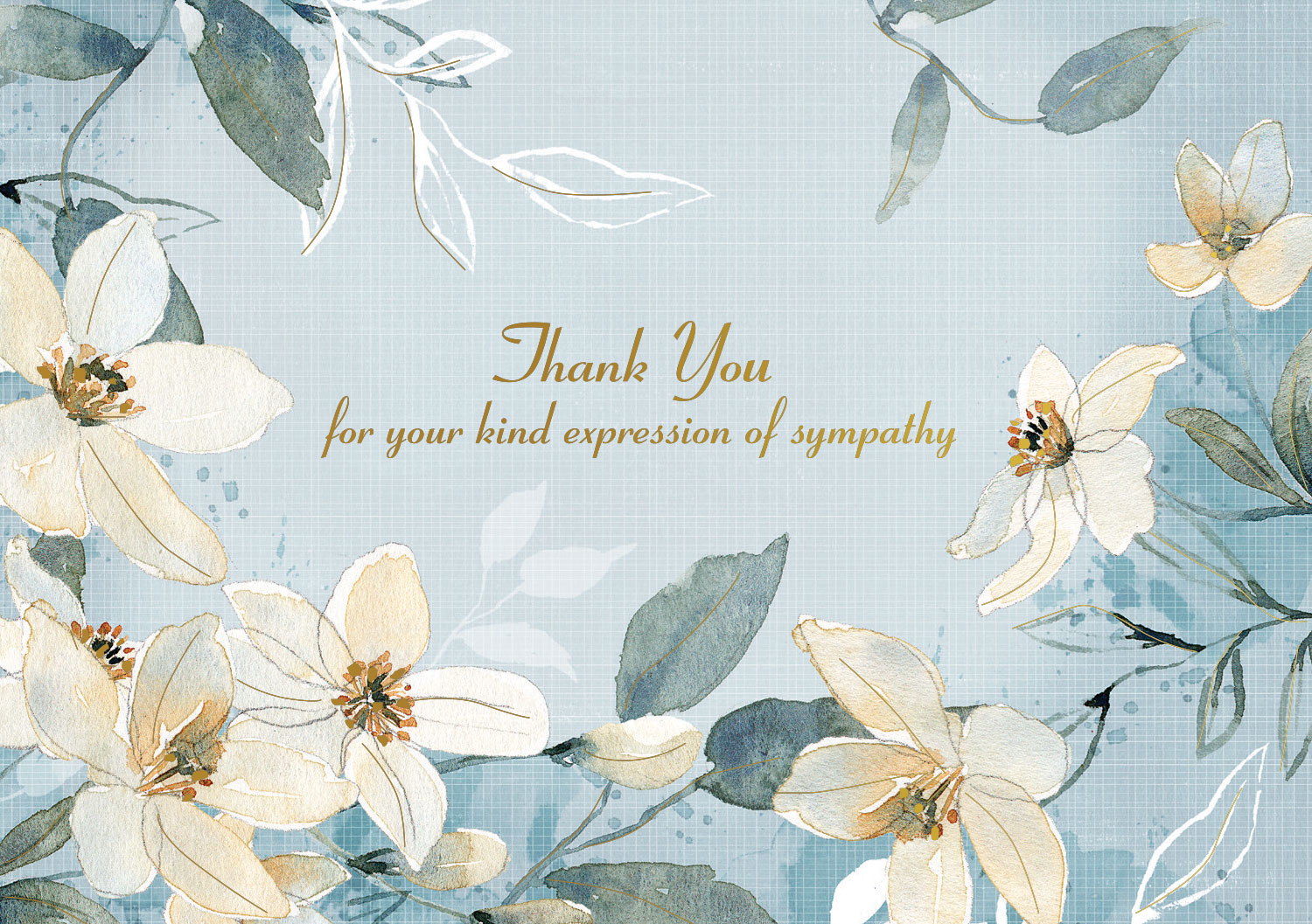 Thank You Notecards Sympathy White Jasmine