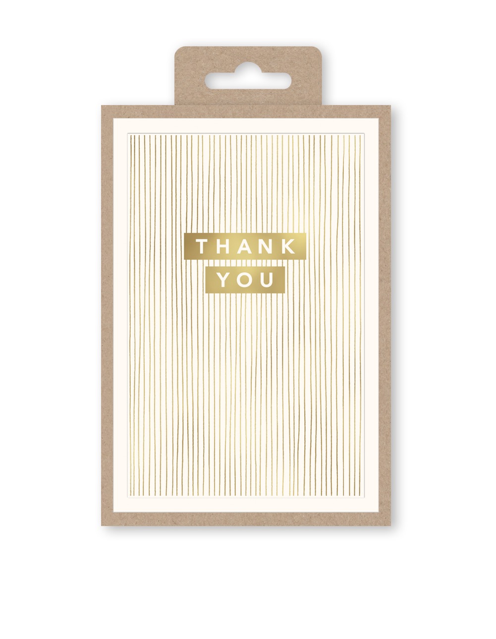 Thank You Notecards Gold Stripe Thank You