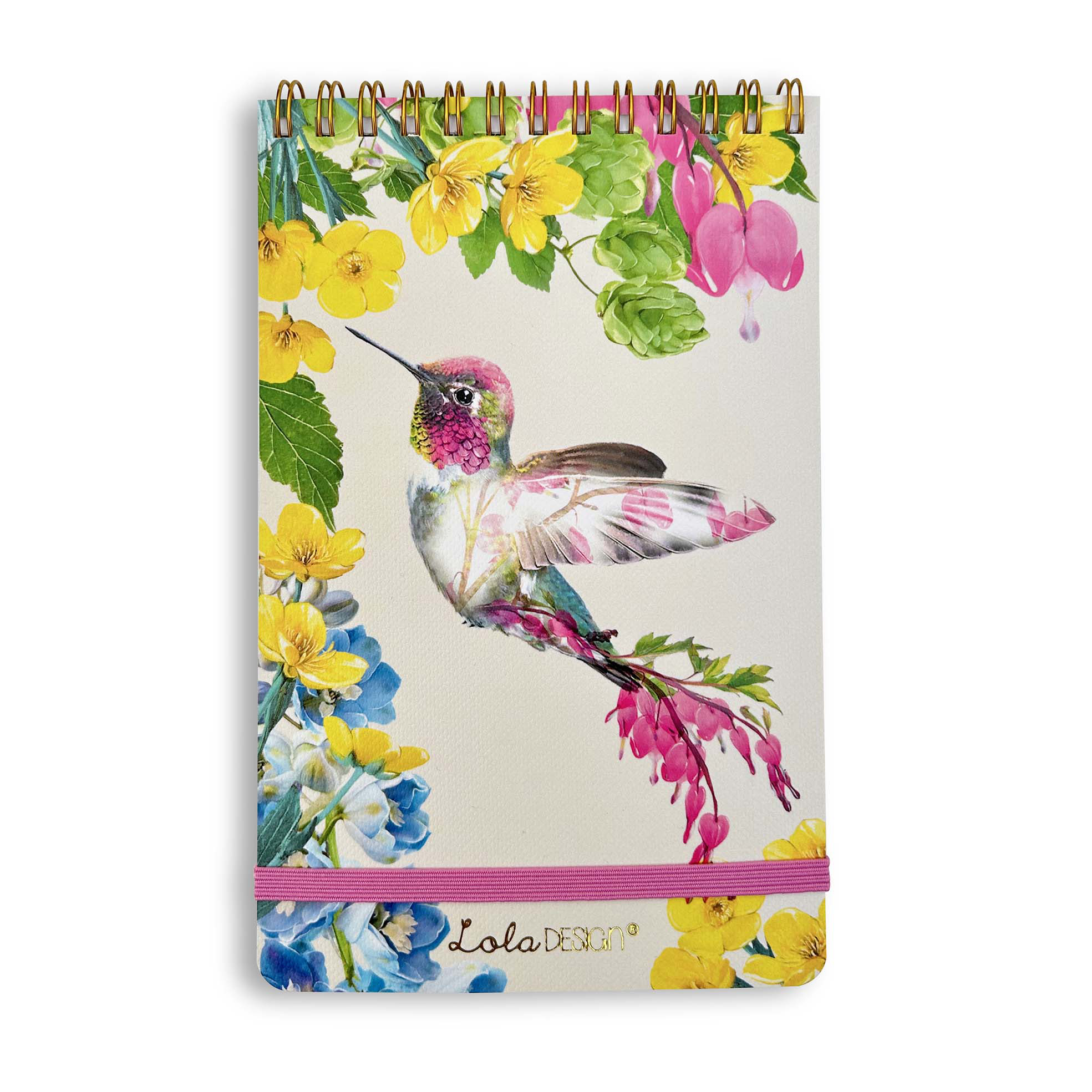 Wildlife Botanic Spiral Notebook Hummingbird