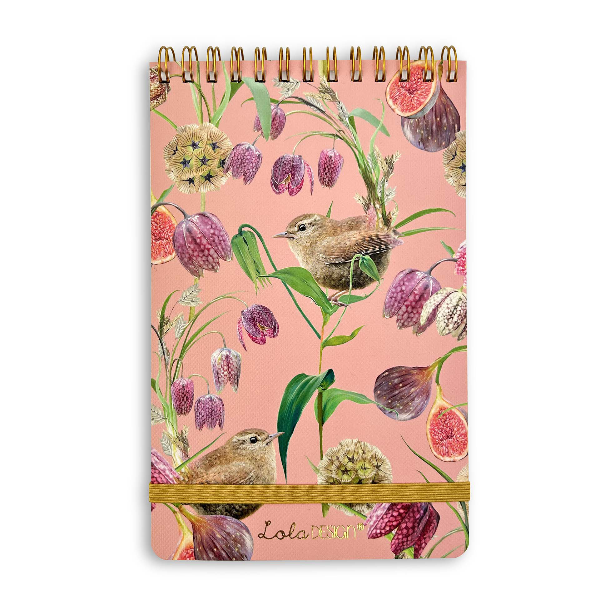 Wildlife Botanic Spiral Notebook Wren