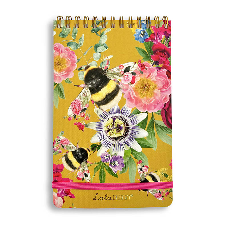 Wildlife Botanic Spiral Notebook Bee