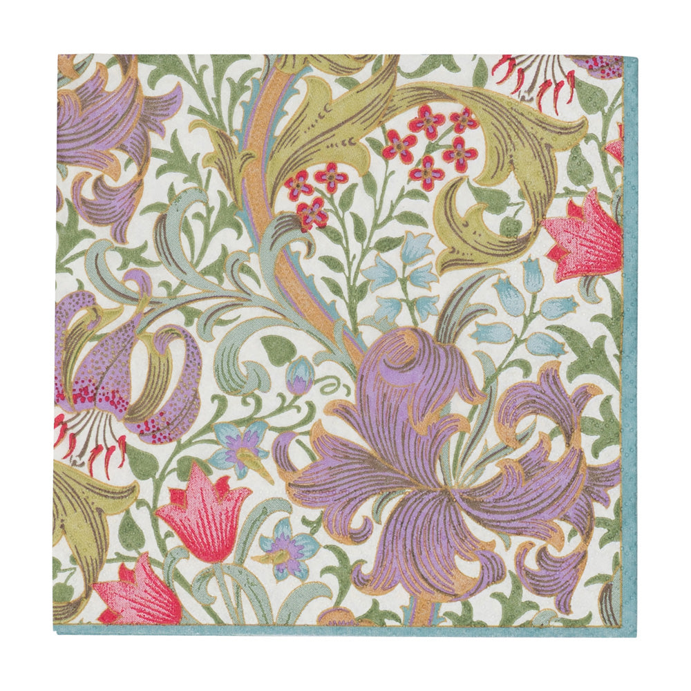 Napkin Cocktail Golden Lily Ivory