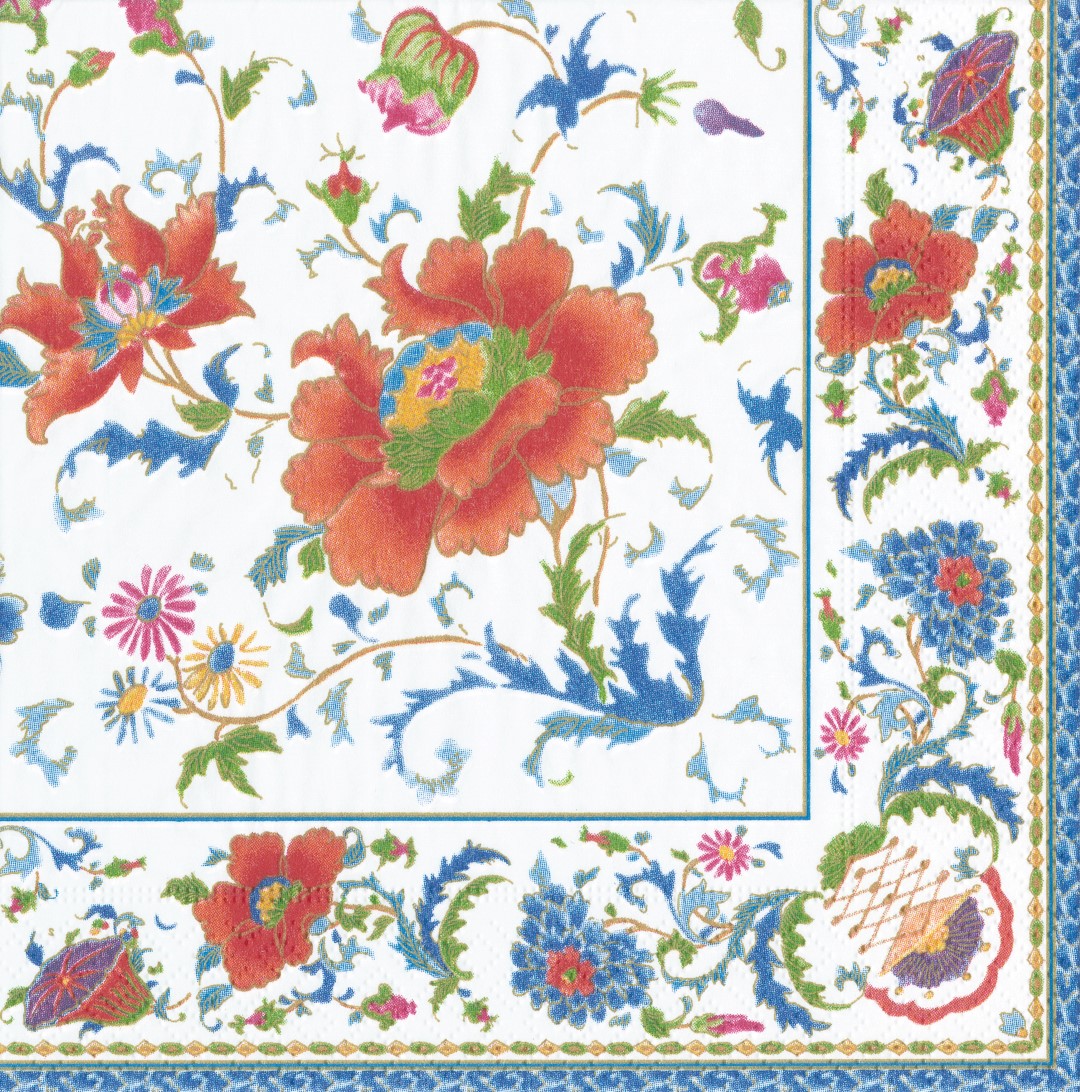 Napkin Cocktail Chinese Ceramic Wht