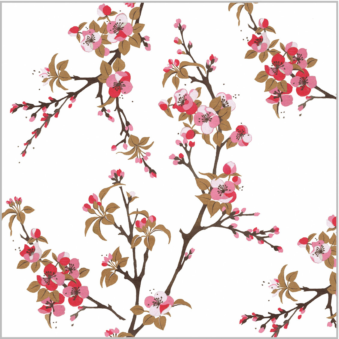 Napkin Cocktail Fiori Rossi