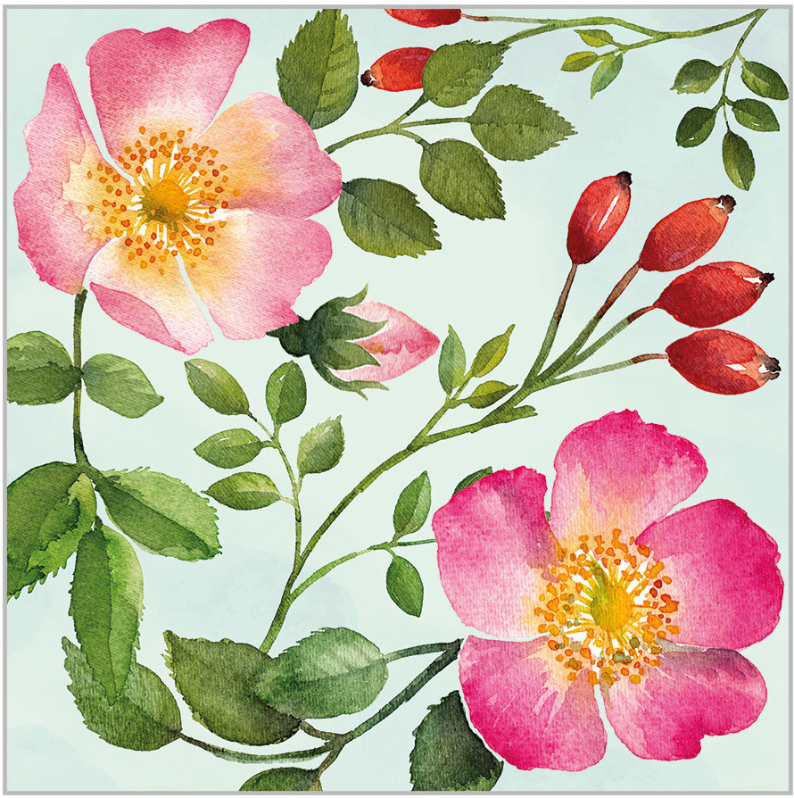 Napkin Cocktail English Rose