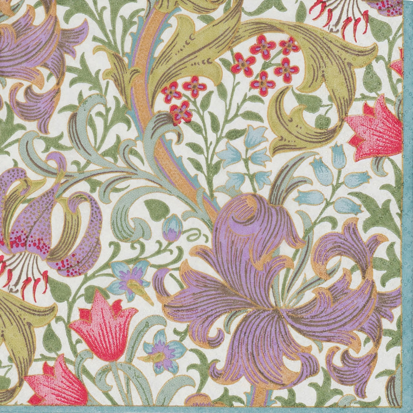 Napkin Lunch Golden Lily Ivory