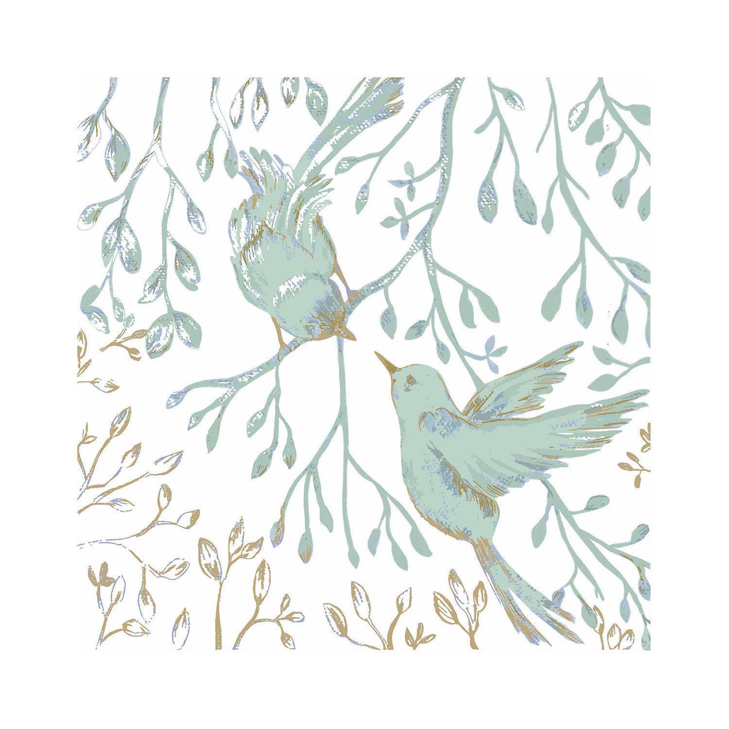 Napkin Lunch Jardin Japonais En Bleu