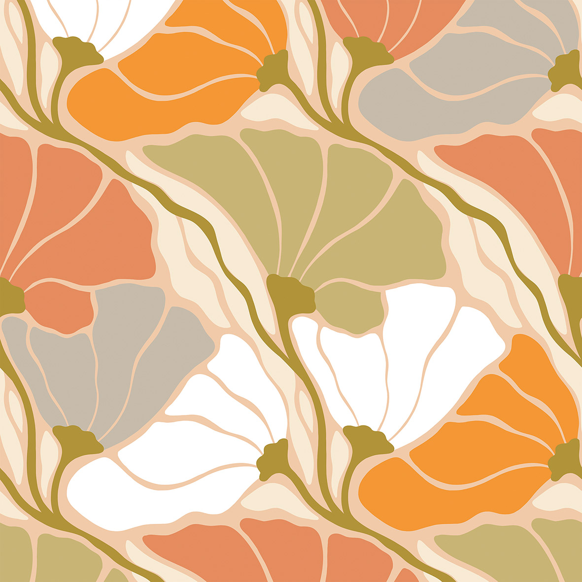 Napkin Lunch Eugenie Orange