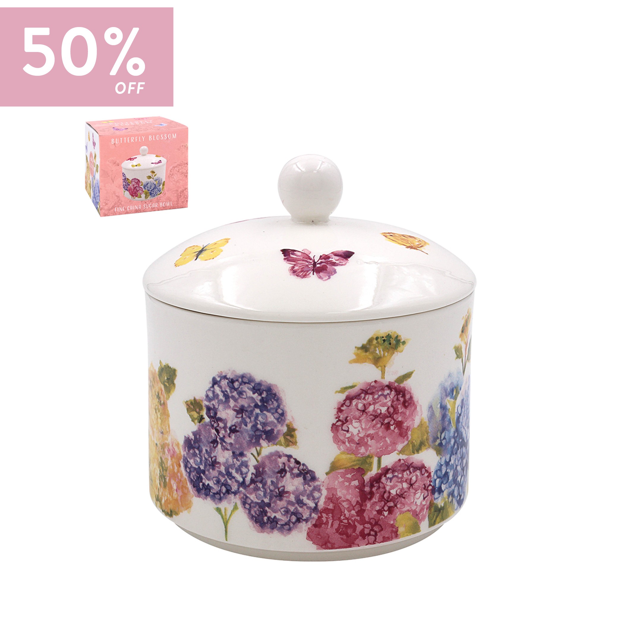 Butterfly Blossom Sugar Bowl