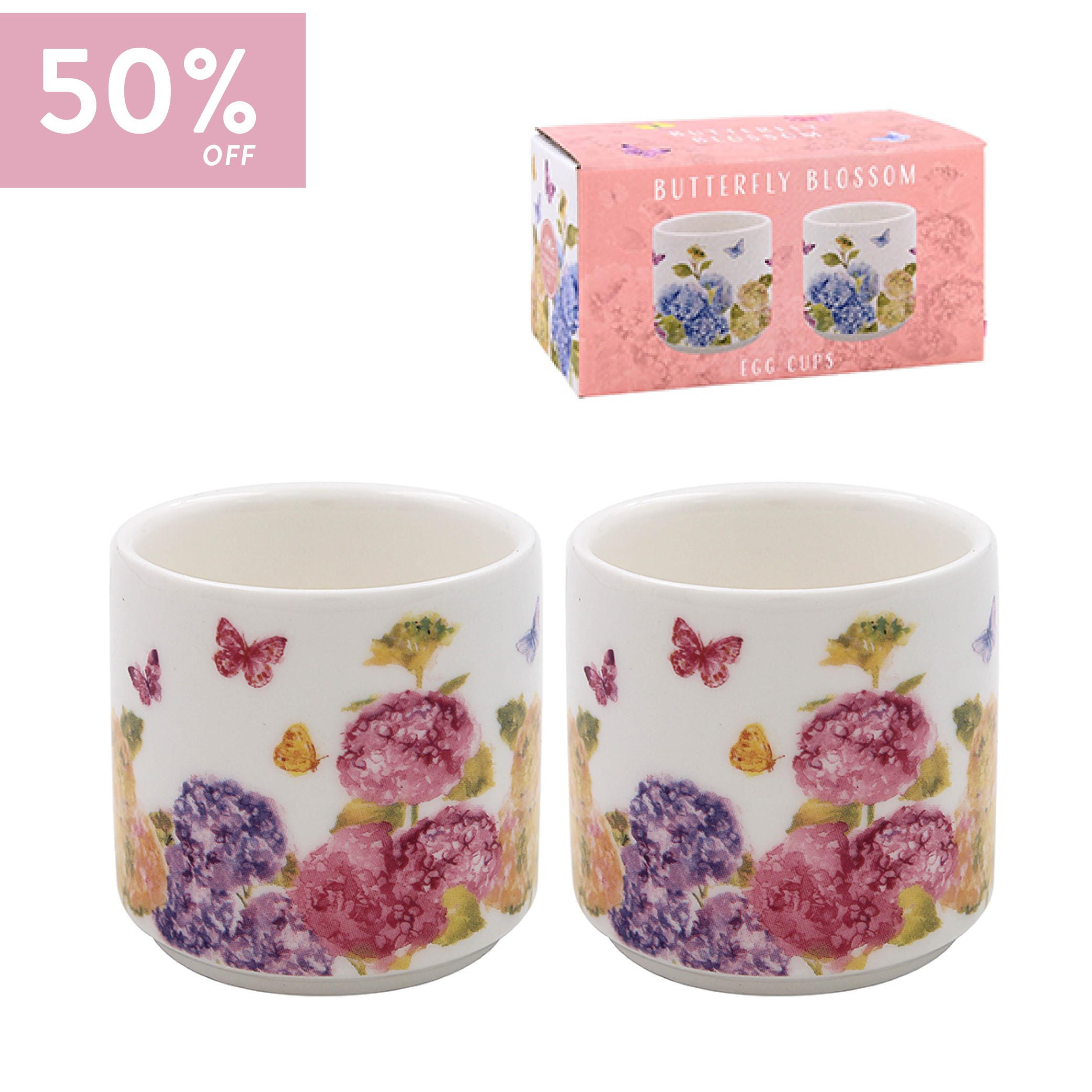 Butterfly Blossom Set of 2 Egg Cups