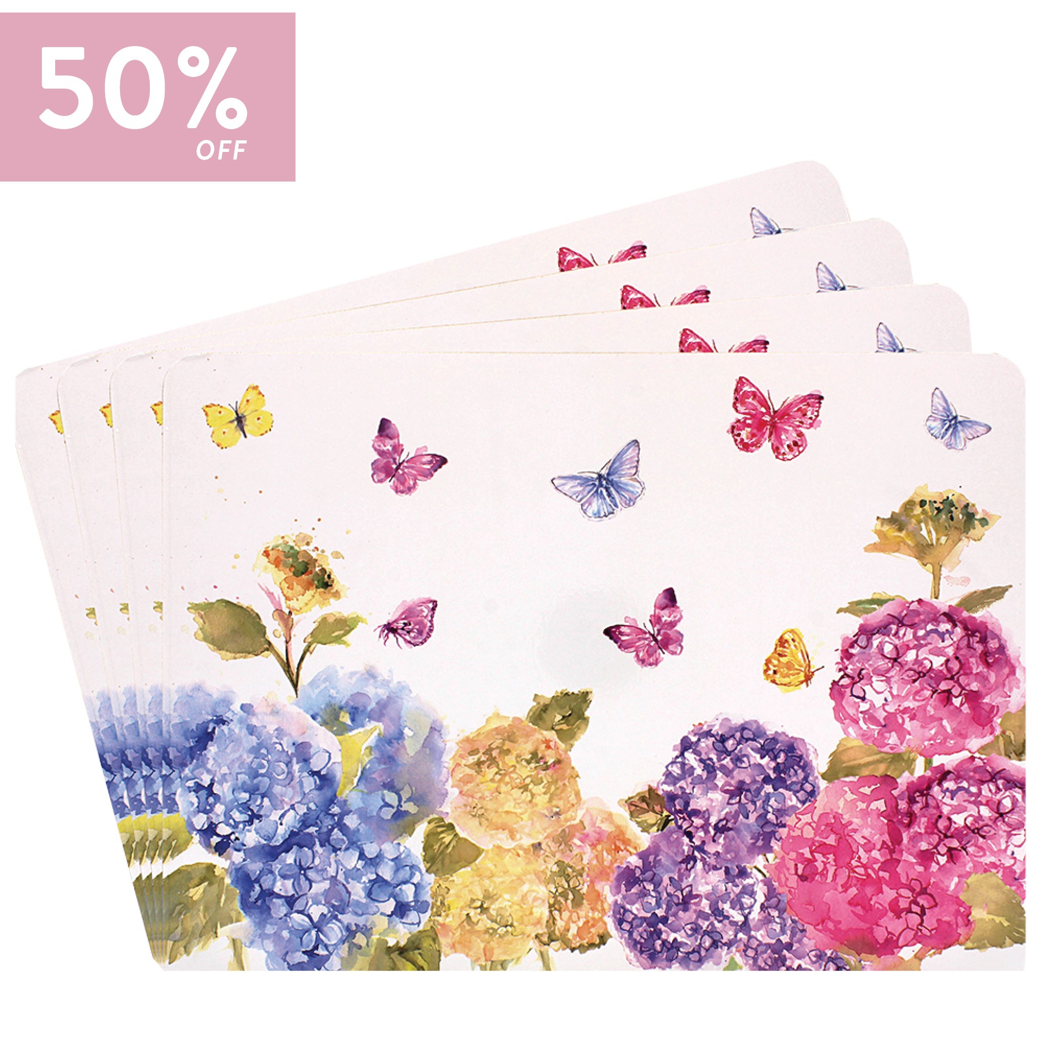 Butterfly Blossom Set of 4 Placemats