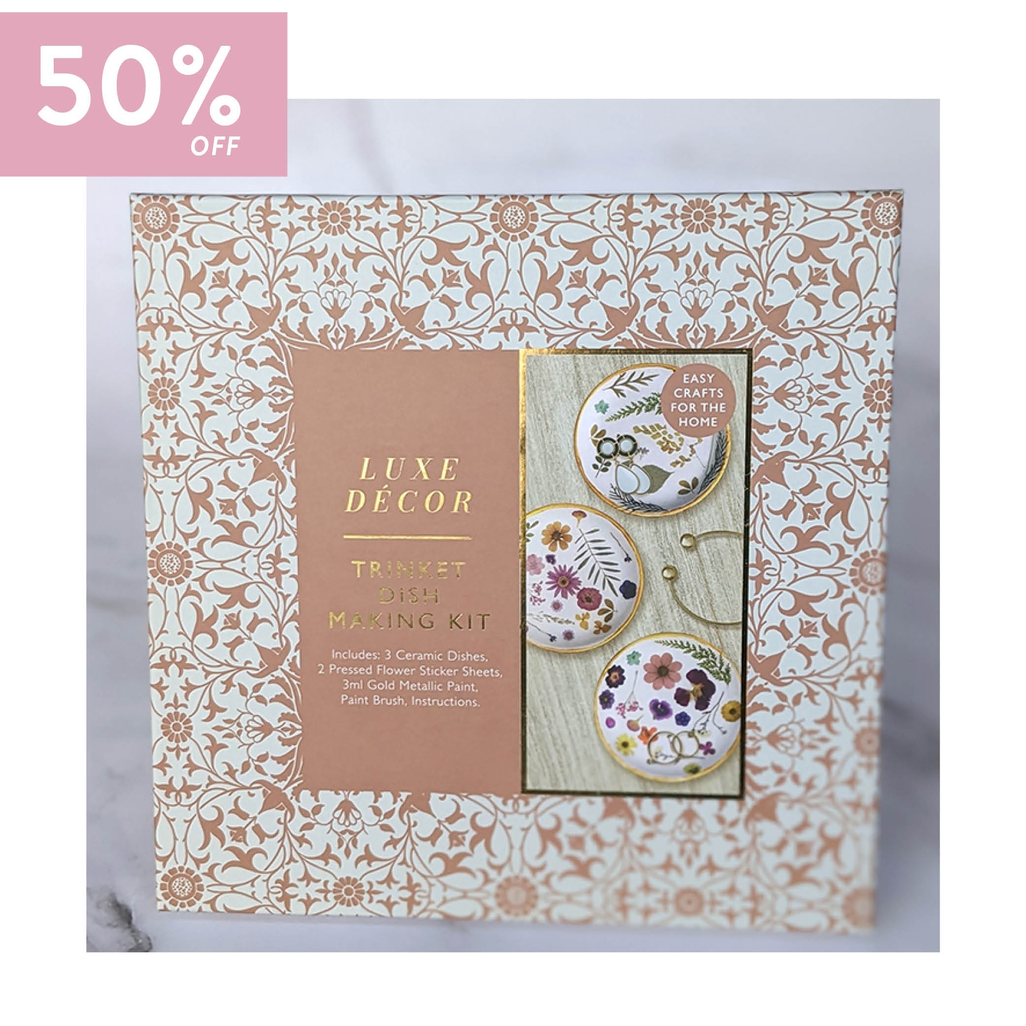 Craft Kit: Floral Ceramic Trinket Dish