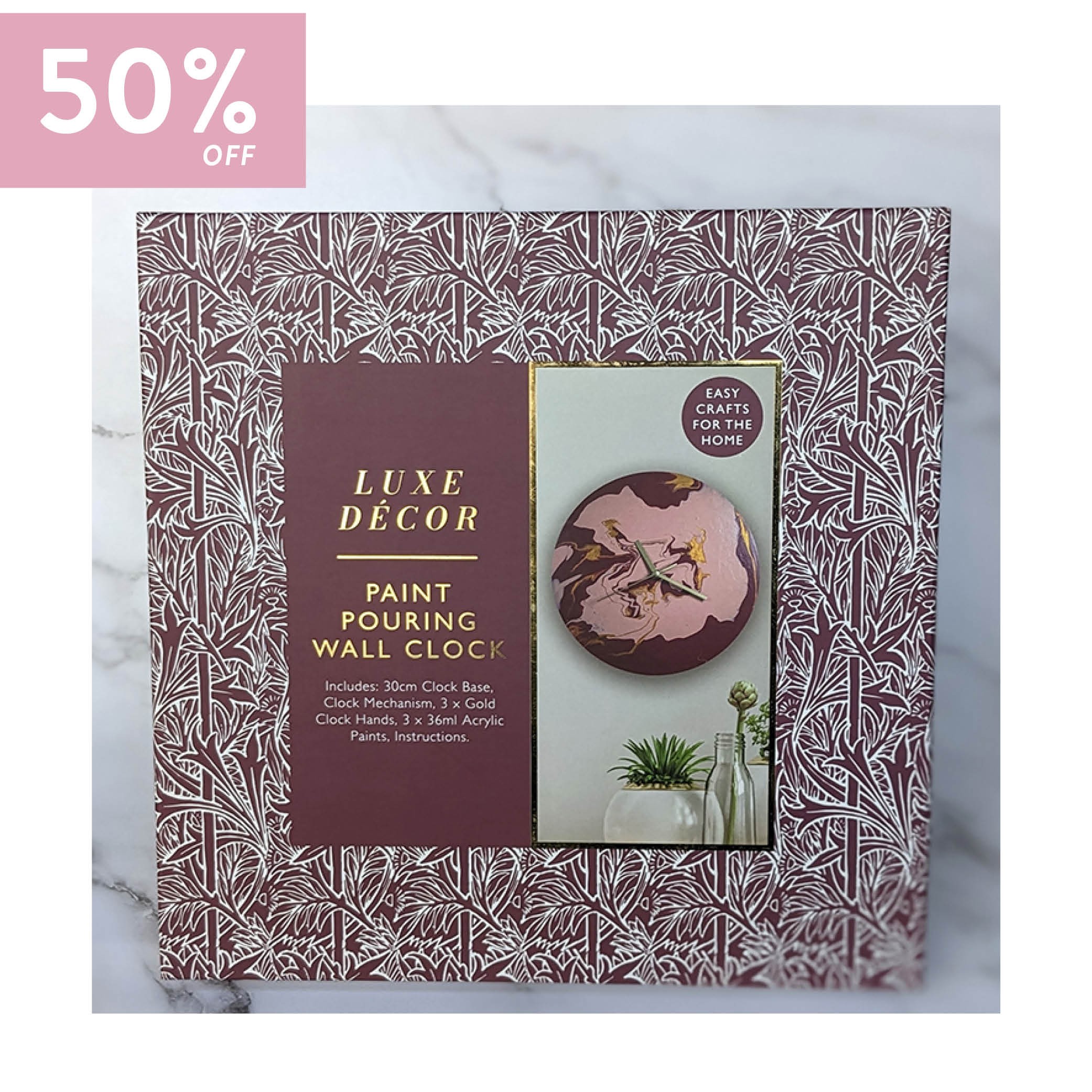 Craft Kit: Paint Pouring Wall Clock