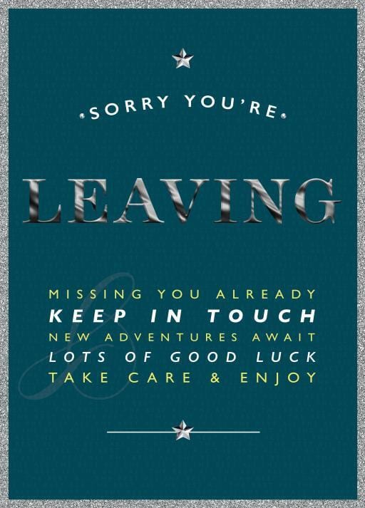 Jumbo: Sorry Your Leaving Formal Text
