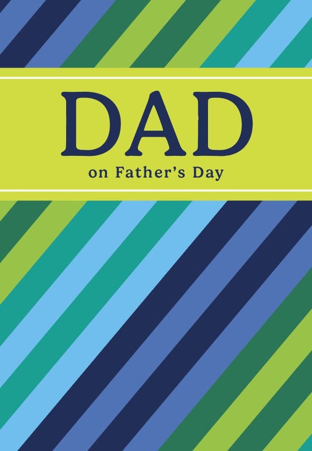 Father's Day Green Blue Stripes