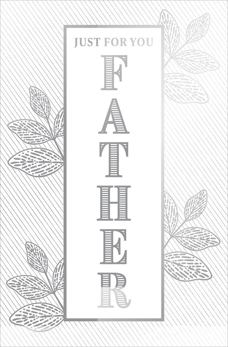 Father's Day Father Text With Leaves