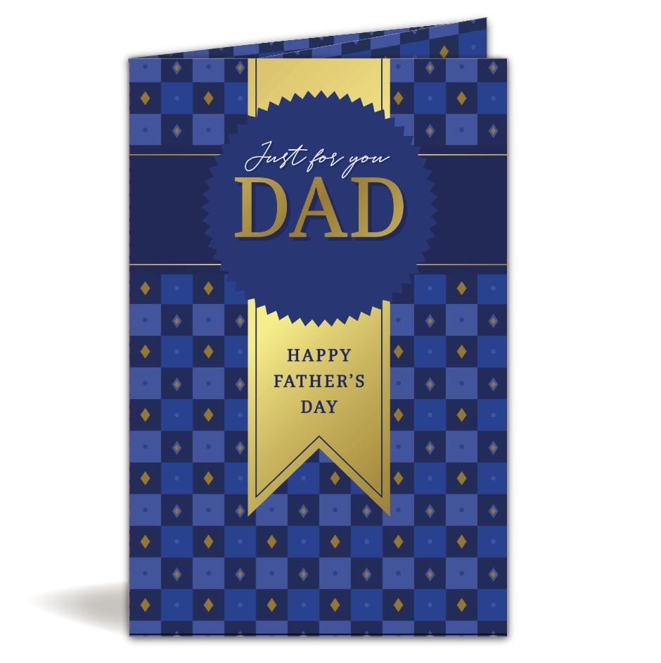 Father's Day Blue Gold Ribbon