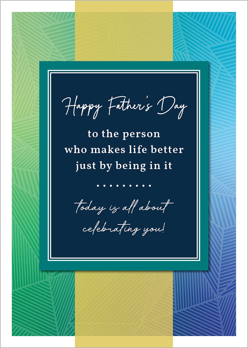 Father's Day Green Blue Lines