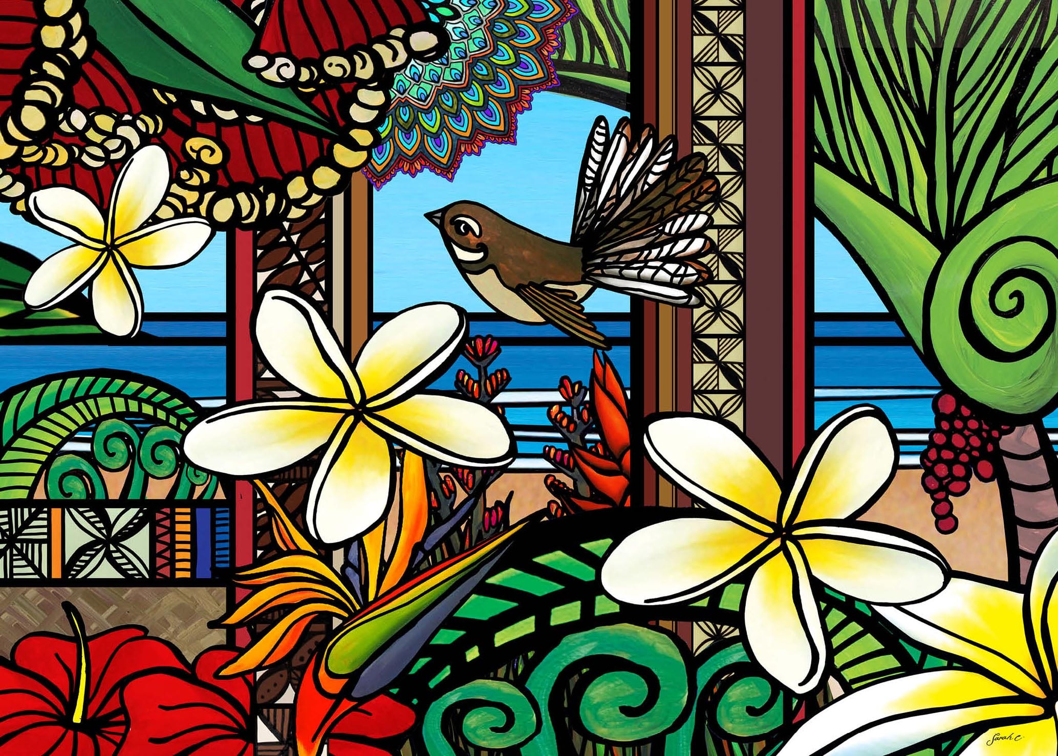 Sarah C: Frangipani and Fantail