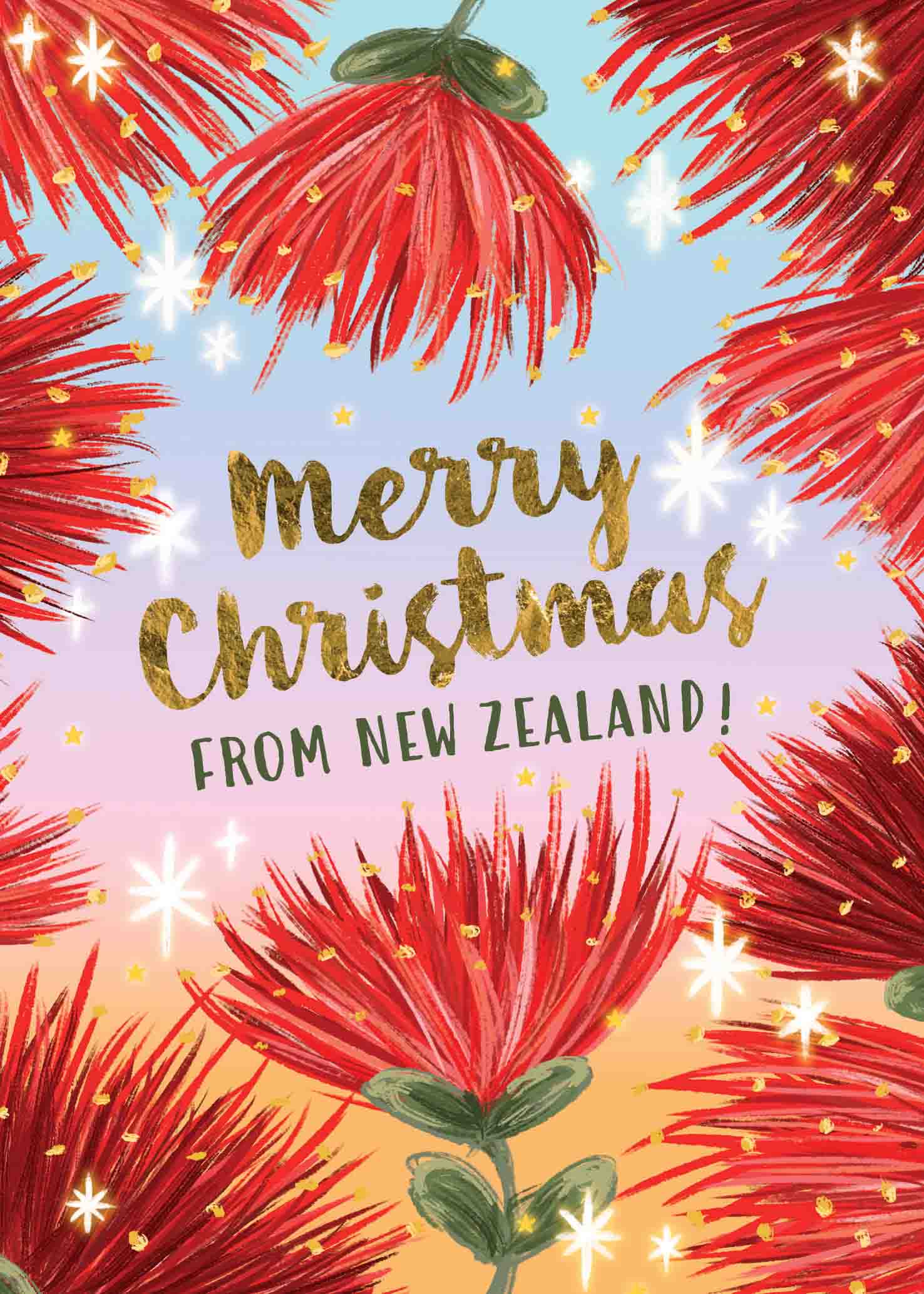 Christmas Across The Miles: Pohutukawa Merry Christmas From New Zealand