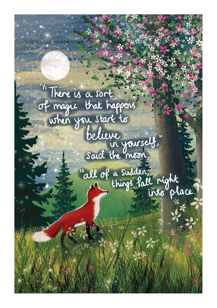 Fox Under The Moon: Believe In Yourself
