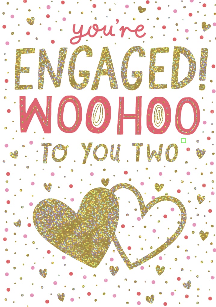 Engagement Cute Bold Pink And Gold Type