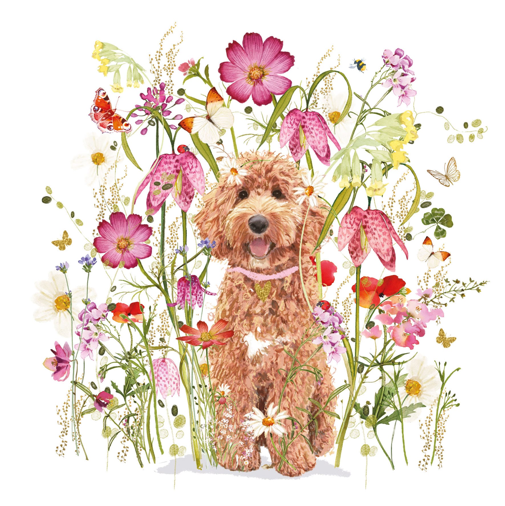 Pizazz: Dog And Flowers