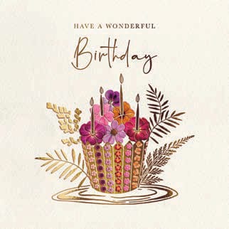 Wildflower Press: Cupcake With Flowers And Candles