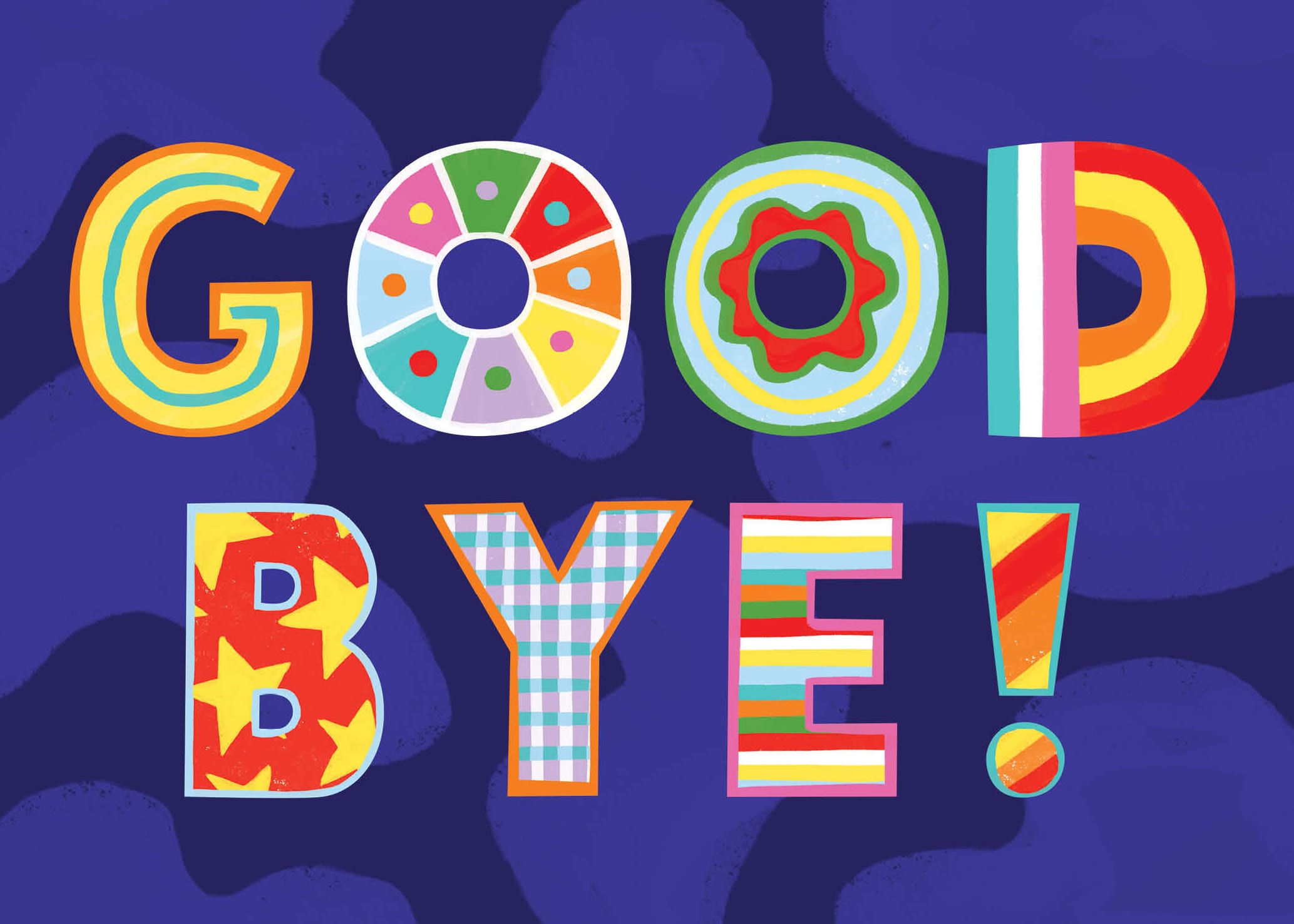 Goodbye Colourful Text