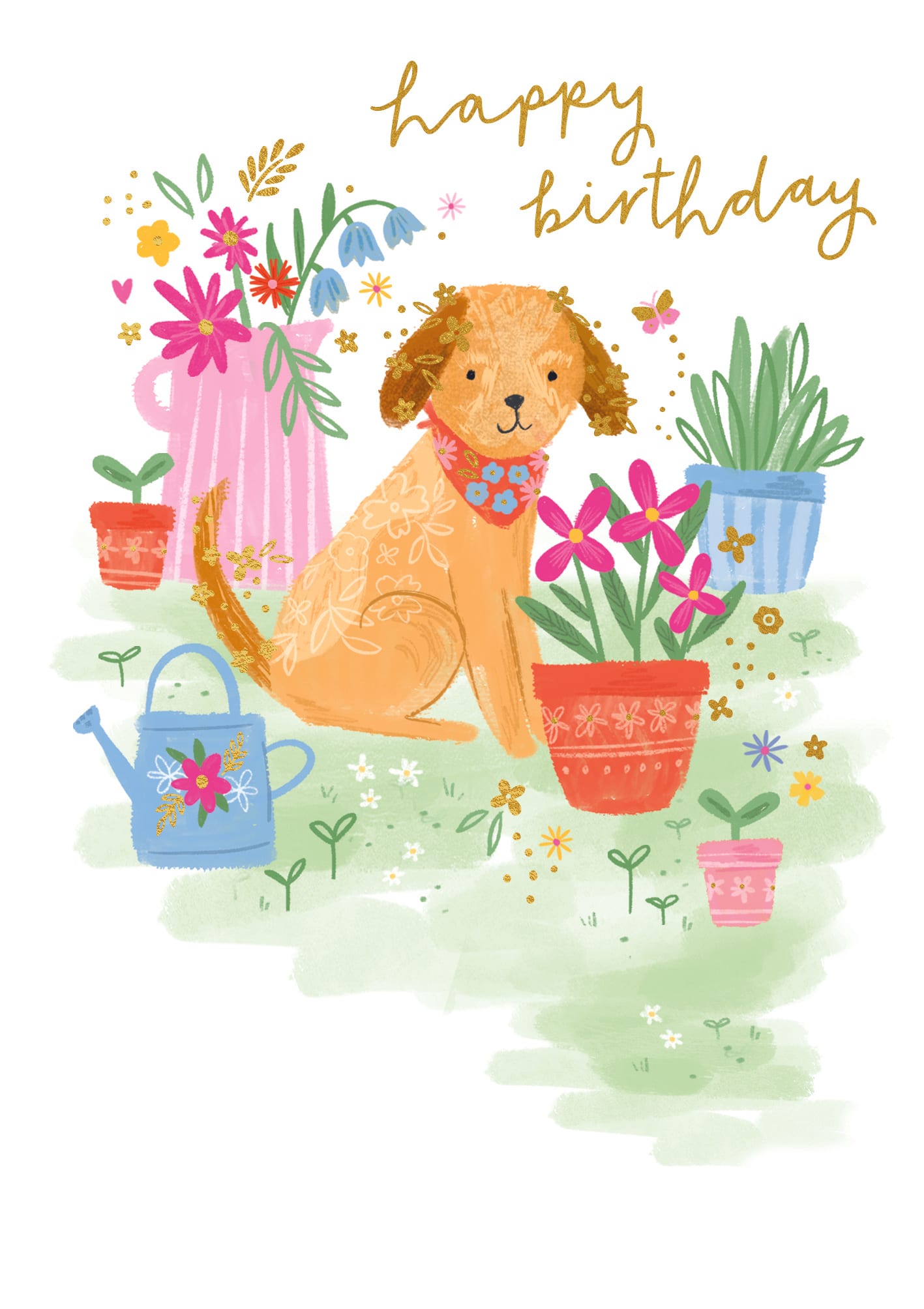Lemon Drops: Dog Amongst Flower Pots