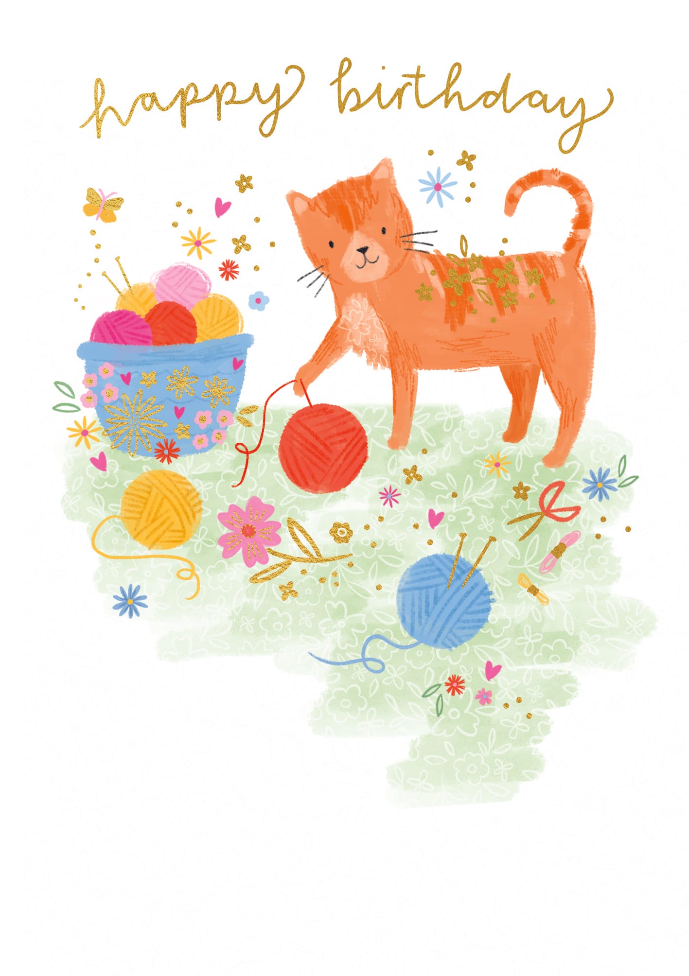 Lemon Drops: Cat With Colourful Yarn