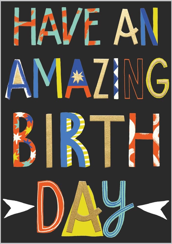 Indigo: Amazing Bday Text