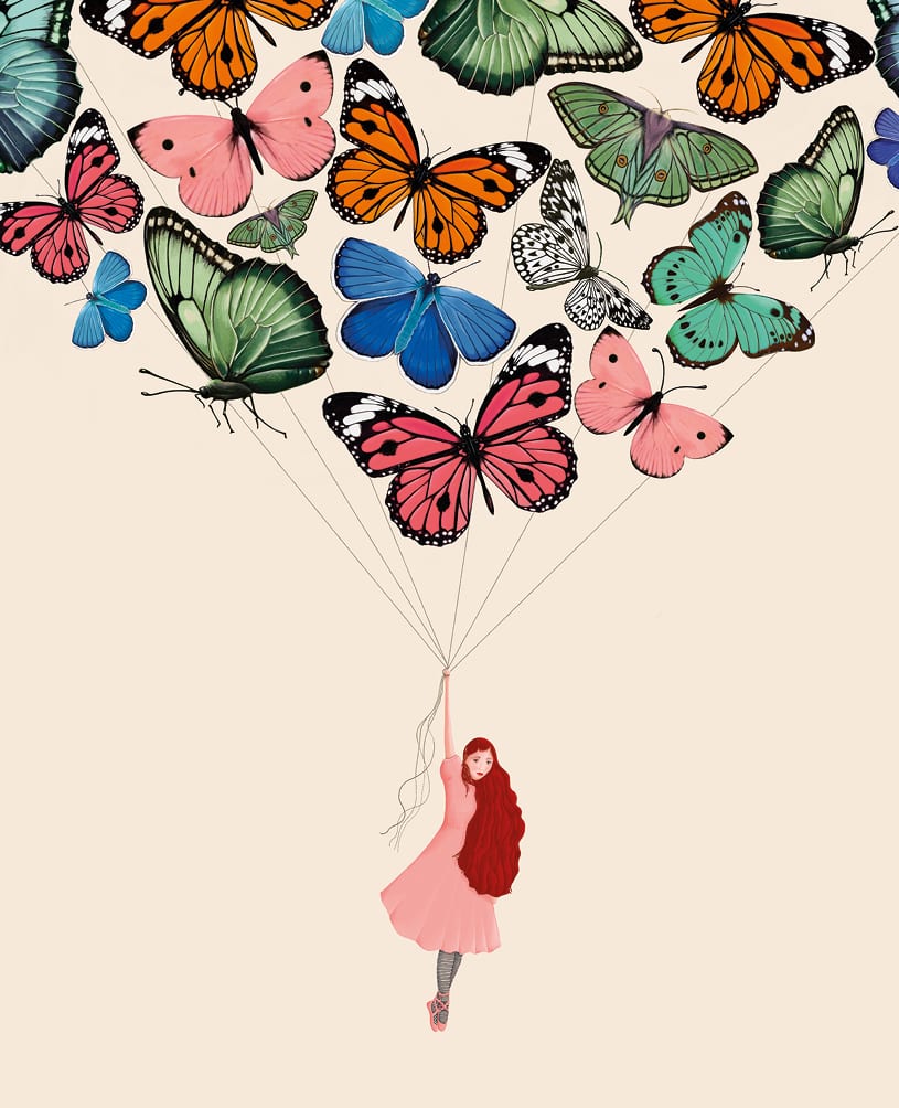 Agnes: Woman & Flying Butterflies
