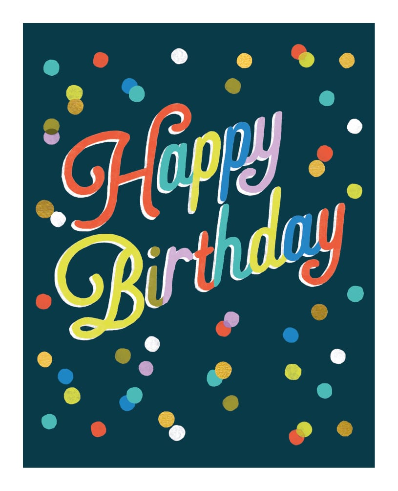 Celebration: Happy Birthday Bright Script