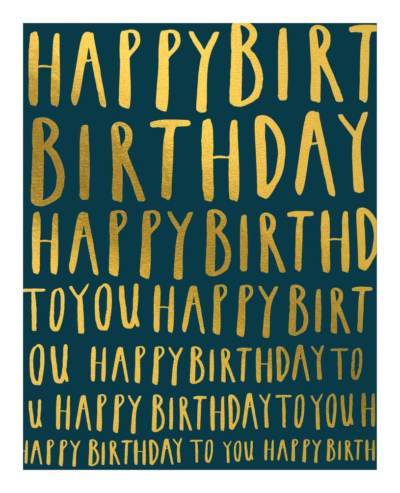 Celebration: Happy Birthday Gold
