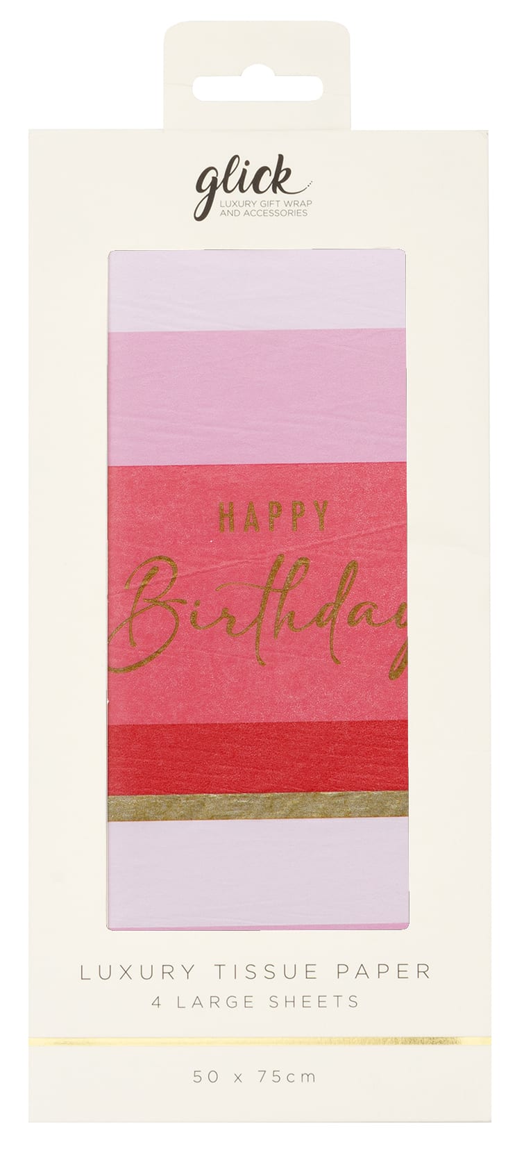 Tissue: Patterned Bday Stripe Pink