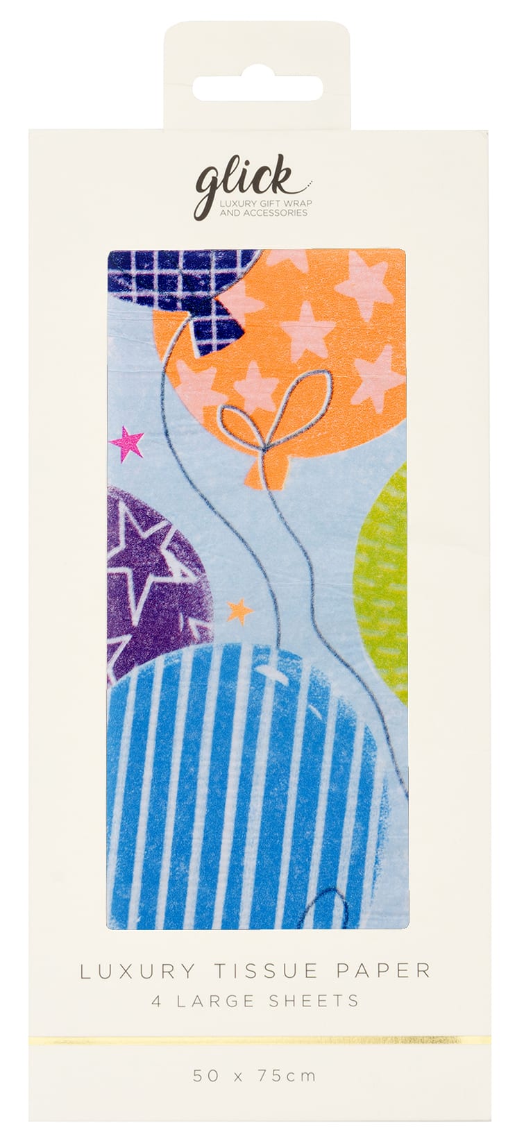 Tissue: Patterned Big Balloons Blue