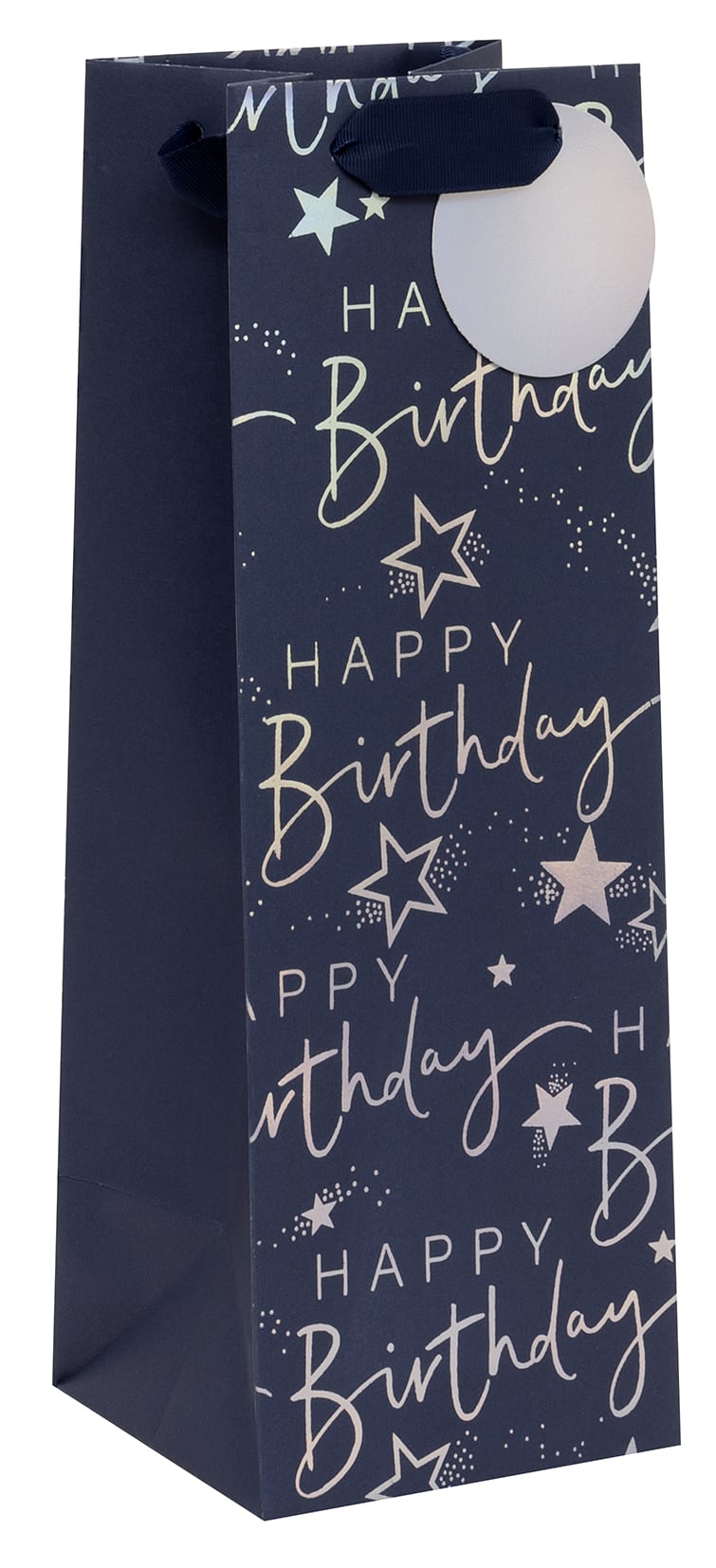 Gift Bag (Extra Large Bottle): Bday Script Blue