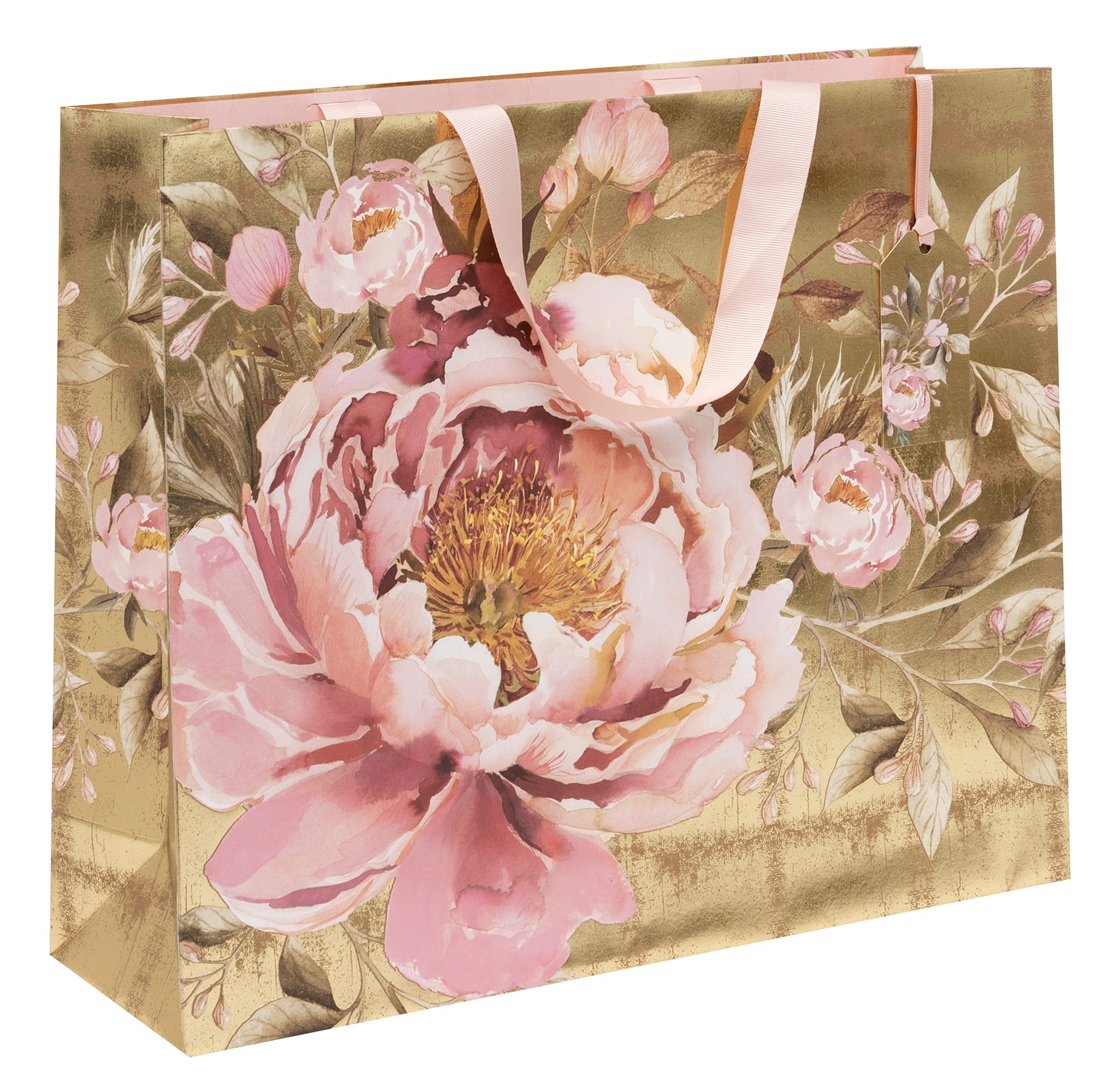 Gift Bag (Shopper Landscape): Gilded Peony
