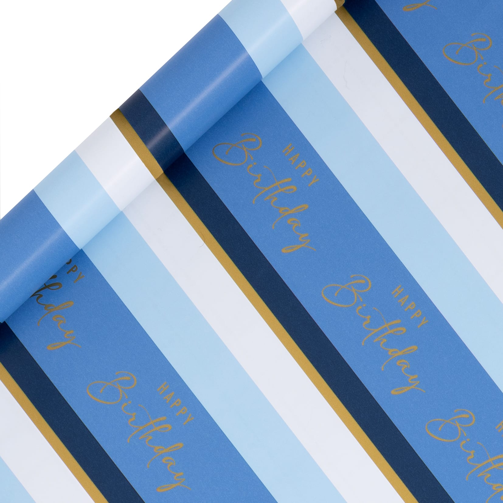 Roll Wrap (4M): Bday Stripe Blue