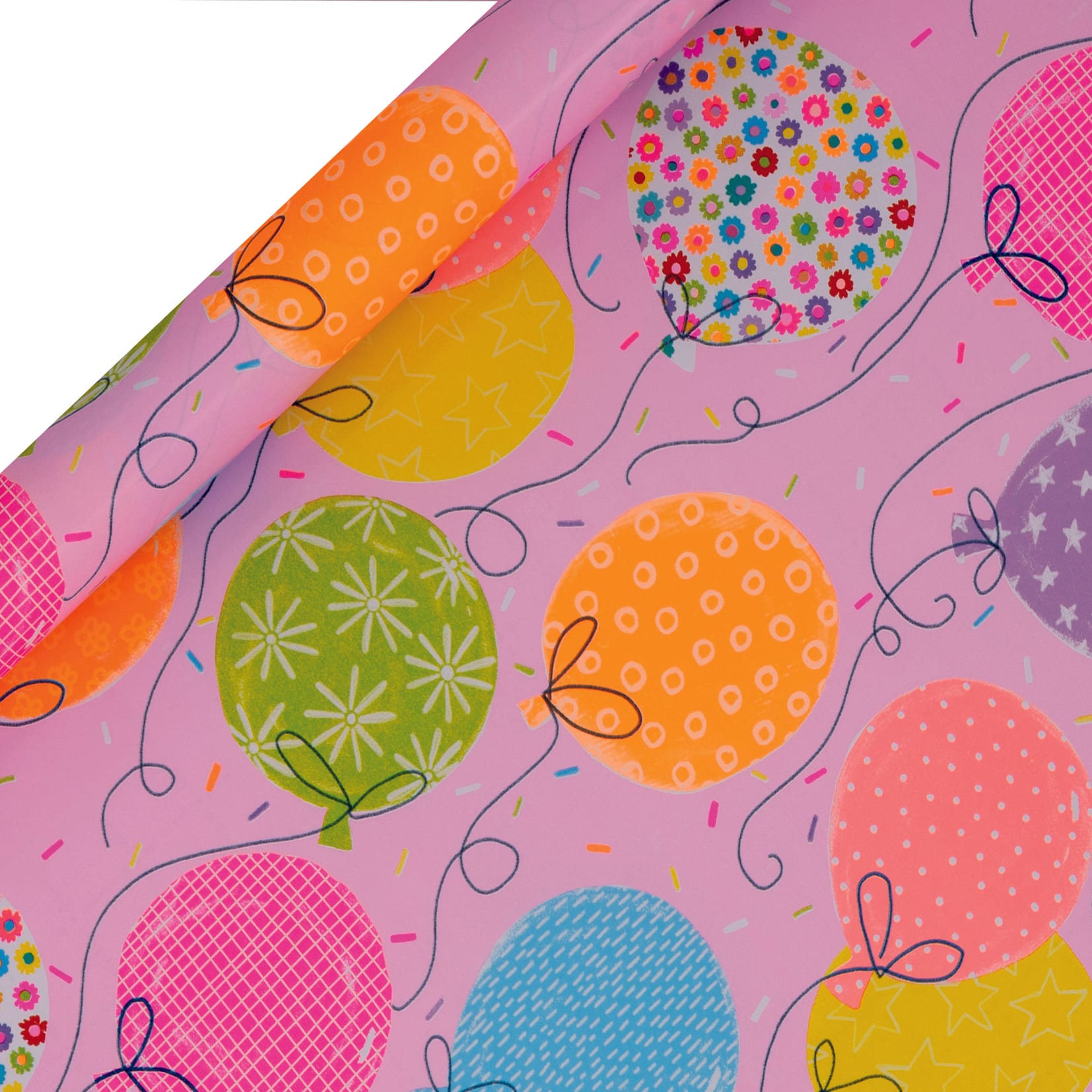 Roll Wrap (4M): Big Balloons Pink