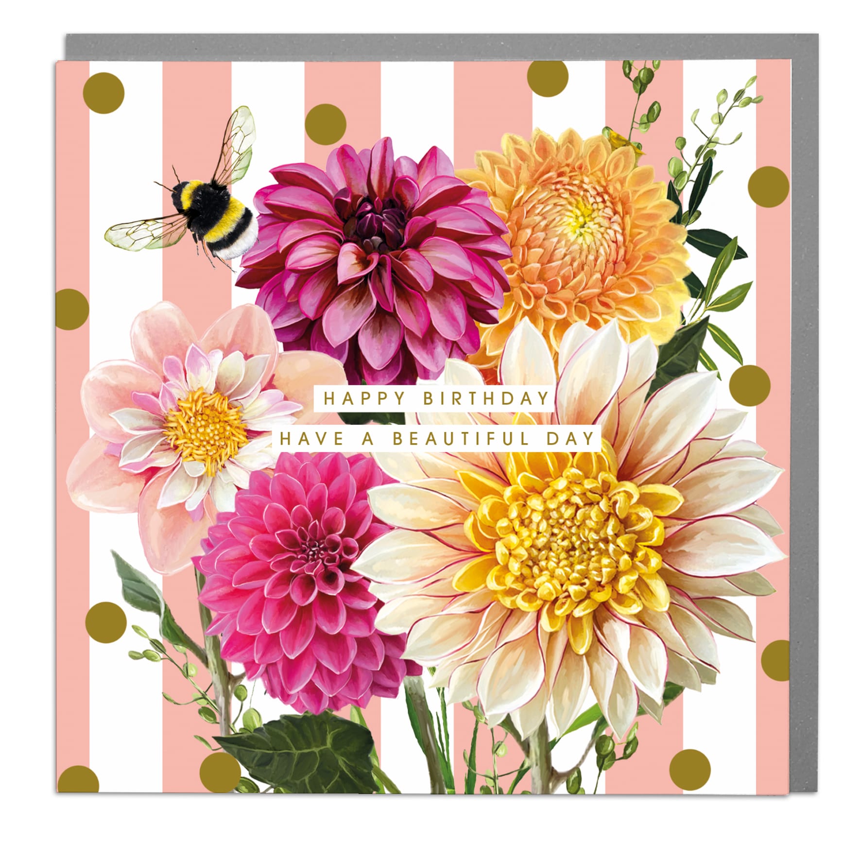 Dahlia Beach: Happy Birthday Peach Stripes